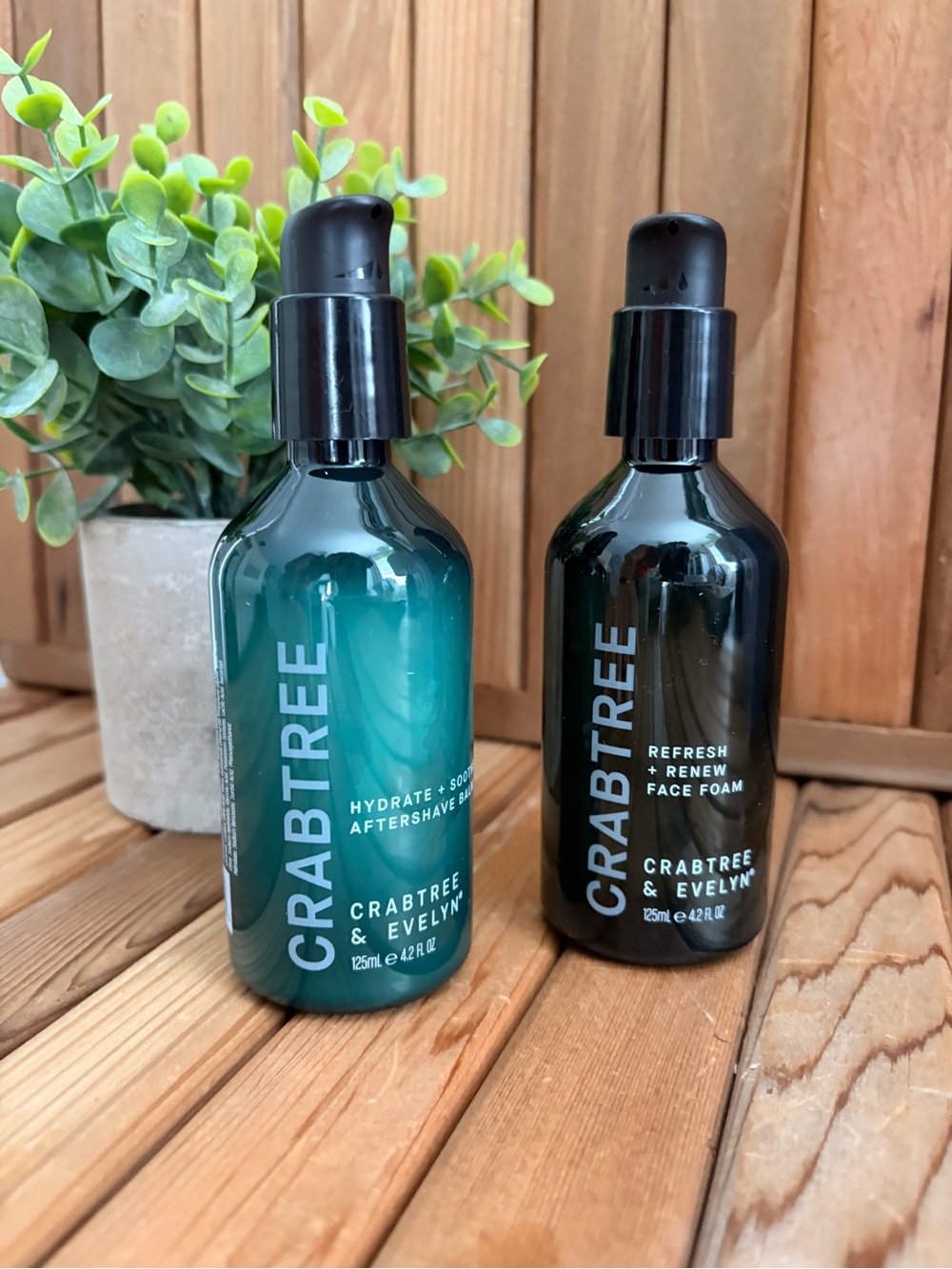 Crabtree & Evelyn Face Care Gift Set Refresh Renew Face Foam & Aftershave Balm